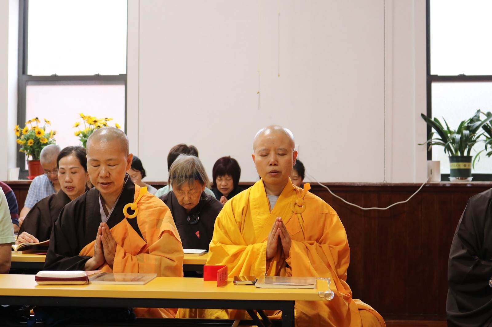 Monastics presiding over a service